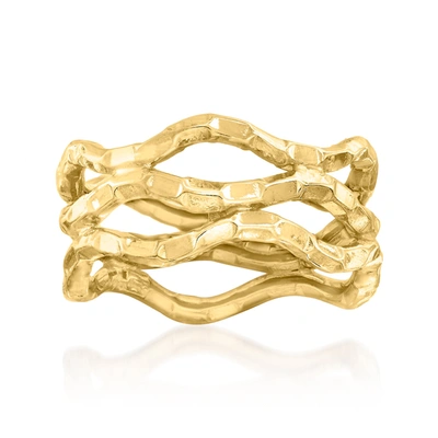 Ross-simons 14kt Yellow Gold Wavy Openwork Ring