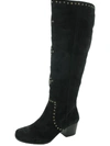 ARRAY FORTUNE WOMENS SUEDE BLOCK HEEL KNEE-HIGH BOOTS