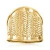 Ross-simons Italian 14kt Yellow Gold Wide Diamond-cut Ring In Gold