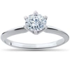 Pompeii3 1/2ct Round Solitaire Diamond Engagement Ring 14k White Gold Enhanced In Multi