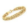 Ross-simons Italian 18kt Yellow Gold Cuban Link Bracelet In Gold