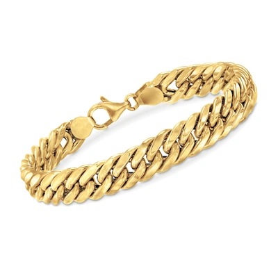 ROSS-SIMONS ITALIAN 18KT YELLOW GOLD CUBAN LINK BRACELET