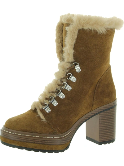 Steve Madden Scoops Womens Suede Platform Ankle Boots In Multi