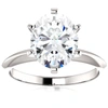 POMPEII3 2 CT OVAL MOISSANITE SOLITAIRE ENGAGEMENT RING 14K WHITE GOLD