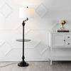 JONATHAN Y CORA 60" METAL/GLASS LED SIDE TABLE AND FLOOR LAMP