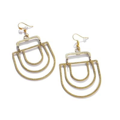 Sohi Gold-toned Contemporary Studs Earrings
