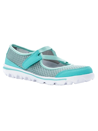 Propét Travelactiv Mary Jo Womens Casual Slip On Mary Janes In Blue