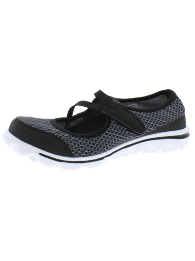 Propét Travelactiv Mary Jo Womens Casual Slip On Mary Janes In Black