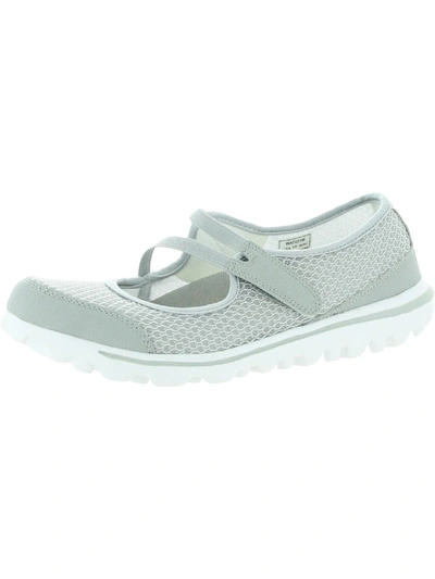 Propét Travelactiv Mary Jo Womens Casual Slip On Mary Janes In Grey