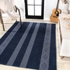 Jonathan Y Nautisk Trellis Stripe Machine-washable Navy/ivory Area Rug