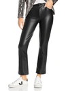 MOTHER WOMENS FAUX LEATHER FLARE ANKLE PANTS