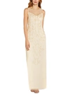 PAPELL STUDIO BY ADRIANNA PAPELL WOMENS BEADED MAXI EVENING DRESS