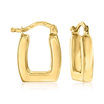 Rs Pure Ross-simons Italian 14kt Yellow Gold Square Hoop Earrings