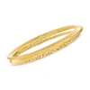 Ross-simons Italian 14kt Yellow Gold Multi-finish Jewelry Set: 3 Bangle Bracelets In Gold