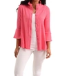 French Kyss Kara 3/4 Jacket In Fuchsia In Pink