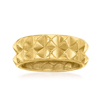 Canaria Fine Jewelry Canaria Italian 10kt Yellow Gold 2-row Pyramid Ring