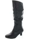ARRAY GROOVEY WOMENS LEATHER PULL ON KNEE-HIGH BOOTS
