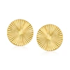 Ross-simons Italian 14kt Yellow Gold Starburst Circle Earrings In Gold