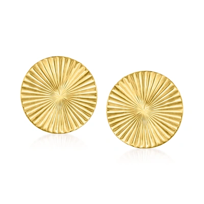 Ross-simons Italian 14kt Yellow Gold Starburst Circle Earrings