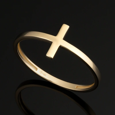 Fremada 10k Yellow Gold High Polish Cross Ring