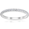 POMPEII3 1/4CT FRENCH PAVE DIAMOND WEDDING RING STACKABLE ANNIVERSARY BAND 14K WHITE GOLD