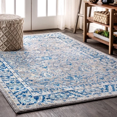 Jonathan Y Modern Persian Boho Floral Area Rug In Grey