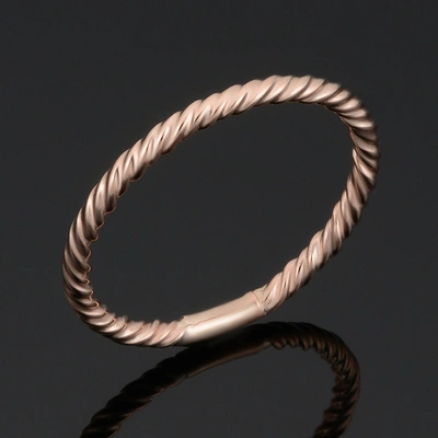 Fremada 14k Rose Gold High Polish Twisted Style Ring