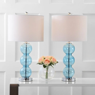Jonathan Y Bella 27 In Glass Triple-sphere Led Table Lamp (set Of 2)