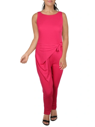 Lauren Ralph Lauren Womens Scuba Skinny Jumpsuit In Pink