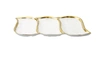Classic Touch Decor White Porcelain Relish Dish With Gold Rim