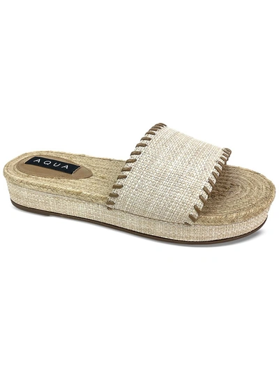 Aqua Espadrille Slide Womens Slip On Slide Espadrilles In Beige