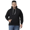 Instafab Plus Men Full Sleeve Hooded Sweatshirt In Black
