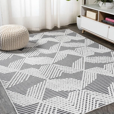 Jonathan Y Jazz High-low Pile Art Deco Geometric Indoor/outdoor Area Rug