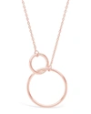 Sterling Forever Sterling Silver Interlocking Open Circle Pendant-gold In Gold