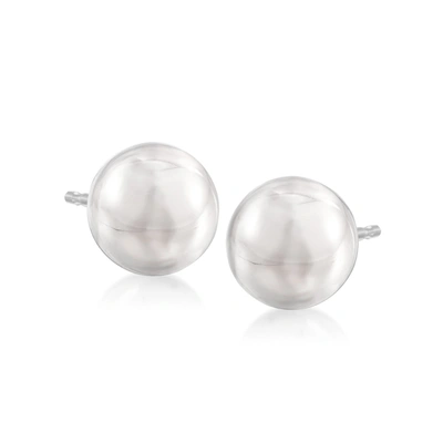 Ross-simons 8mm 14kt White Gold Ball Stud Earrings