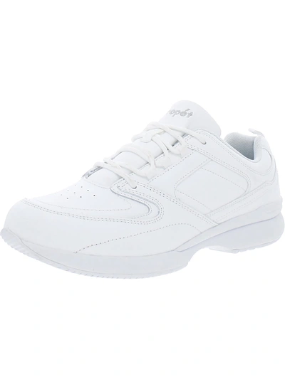 Propét Lifewalker Sport Womens Leather Fitness Athletic And Training Shoes In White