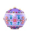 Jay Strongwater Opulent Kilim Pattern Glass Ornament