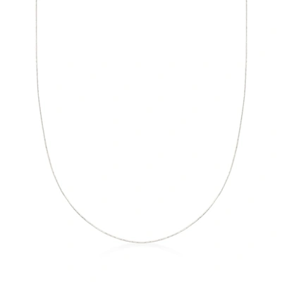 Ross-simons 0.8mm 14kt White Gold Adjustable Snake Chain Necklace