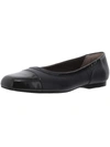 ARRAY MADISON WOMENS LEATHER SQUARE TOE BALLET FLATS