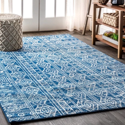 Jonathan Y Modern Persian Boho Vintage Tribal Area Rug In Blue