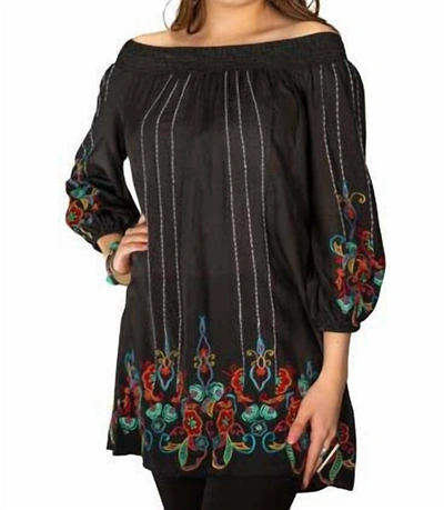 Vintage Collection Dahlia Tunic In Black