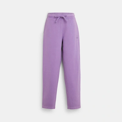 Coach Outlet Sweatpants In Organic Cotton In Purple