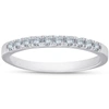 Pompeii3 1/4 Ct Diamond Wedding Ring 10k White Gold Womens Stackable Anniversary Band In Multi