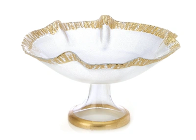 Classic Touch Decor 12" Scalloped Bowl With Gold