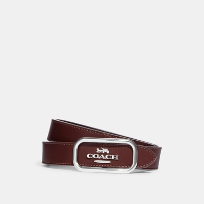 Coach Outlet Morgan Rectangle Buckle Belt, 25 Mm In Red