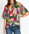 Johnny Was Vintage Eloise Silk Top In Multi