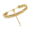 Ross-simons 14kt Yellow Gold Byzantine Bolo Bracelet In Gold