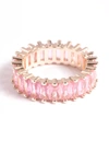 Lovisa Rose Gold Pink Cubic Zirconia Ring In Pink