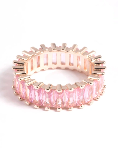 Lovisa Rose Gold Pink Cubic Zirconia Ring