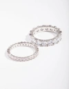 Lovisa Rhodium Cubic Zirconia Ring Set In Silver